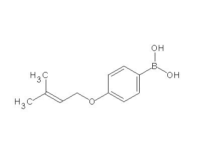 Chemical structure of 4-(3-methylbut-2-enyloxy)phenylboronic acid