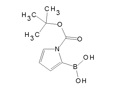 Chemical structure of 2-N-Boc-pyrroleboronic acid