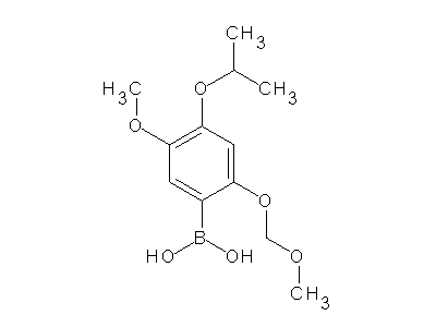 Chemical structure of 4-isopropoxy-5-methoxy-2-methoxymethoxyphenylboronic acid