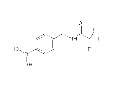 Chemical structure of 4-(N-trifluoroacetyl)aminomethylphenylboronic acid