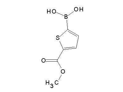 Chemical structure of (5-(methoxycarbonyl)thiophen-2-yl)boronic acid