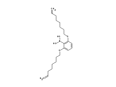 Chemical structure of 2,6-bis(oct-7-enyloxy)phenylboronic acid