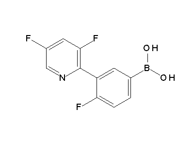 Chemical structure of 3-(3,5-difluoro-pyridin-2-yl)-4-fluorophenylboronic acid