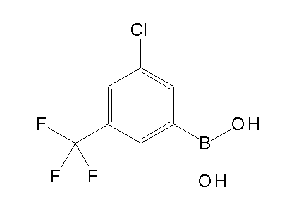 Chemical structure of 3-chloro-5-trifluoromethylphenylboronic acid