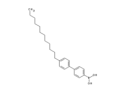 Chemical structure of 4-(4-dodecylphenyl)phenylboronic acid
