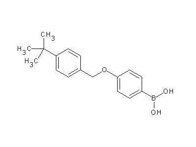 Chemical structure of 4-(4-tert-butylbenzyloxy)phenylboronic acid