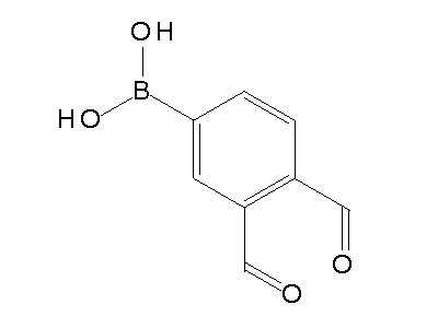 Chemical structure of 3,4-diformylphenylboronic acid