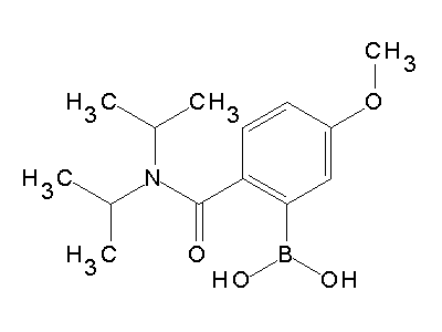 Chemical structure of 2-diisopropylcarbamoyl-5-methoxyphenylboronic acid