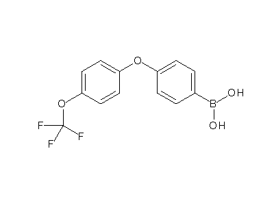 Chemical structure of 4-[4-(trifluoromethoxy)phenoxy]phenylboronic acid