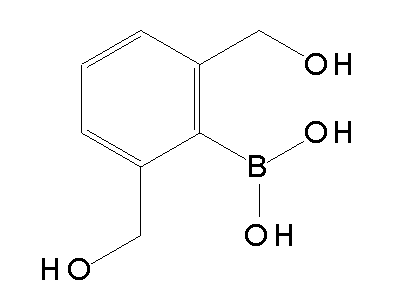 Chemical structure of 2,6-dihydroxymethylphenylboronic acid
