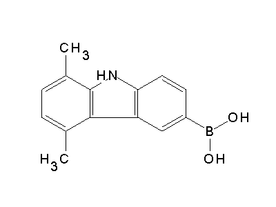 Chemical structure of 5,8-dimethyl-9H-carbazole-3-boronic acid