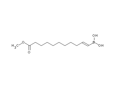 Chemical structure of 11-methoxy-11-oxoundec-1-enyl]boronic acid