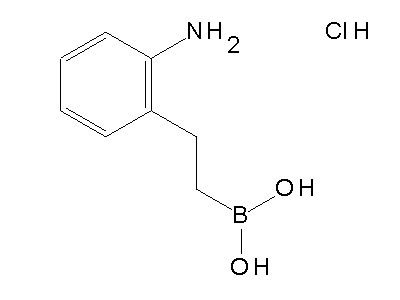 Chemical structure of 2-aminophenethylboronic acid hydrochloride