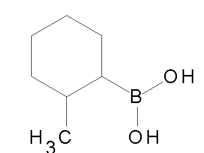 Chemical structure of 2-methylcyclohexylboronic acid
