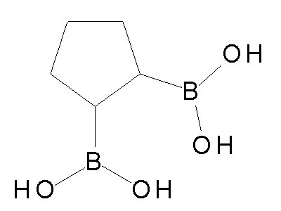 Chemical structure of cyclopentane-1,2-diyldiboronic acid