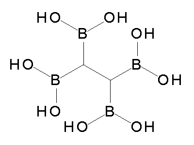 Chemical structure of 1,2,2-triboronoethylboronic acid