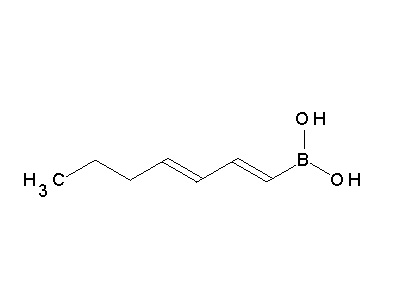 Chemical structure of (E,E)-1,3-heptadienyl boronic acid