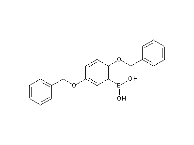 Chemical structure of (2,5-dibenzoxyphenyl)boronic acid