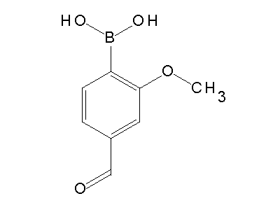 Chemical structure of 4-formyl-2-methoxyphenylboronic acid