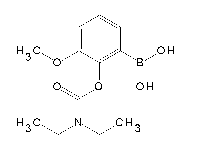 Chemical structure of 2-(N,N-diethylcarbamoyloxy)-3-methoxyphenylboronic acid