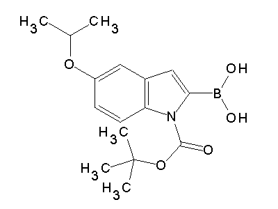Chemical structure of N-Boc-5-isopropoxy-2-indole-boronic acid