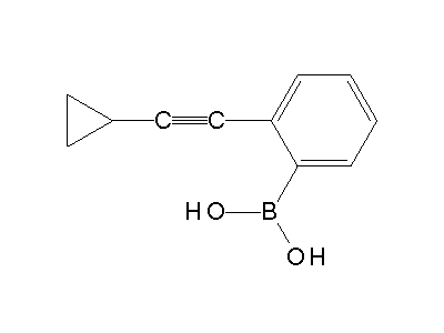 Chemical structure of 2-(cyclopropylethynyl)phenylboronic acid