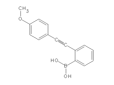 Chemical structure of (2-((4-methoxyphenyl)ethynyl)phenyl)boronic acid