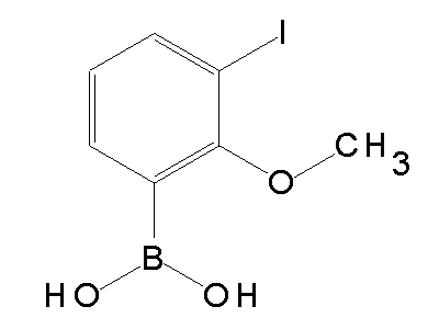 Chemical structure of 3-iodo-2-methoxyphenylboronic acid