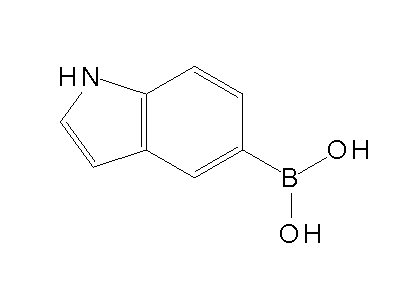 Chemical structure of indole-5-boronic acid