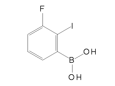 Chemical structure of 3-fluoro-2-iodophenylboronic acid