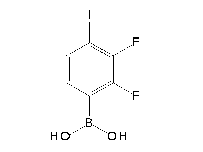 Chemical structure of 2,3-difluoro-4-iodophenylboronic acid