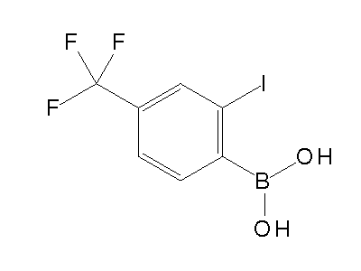 Chemical structure of 2-iodo-4-trifluoromethylphenylboronic acid