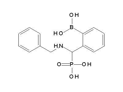 Chemical structure of N-benzylamino-2-boronbenzylphosphonic acid