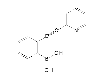 Chemical structure of (2-pyridin-2-ylethynyl-phenyl)-boranediol