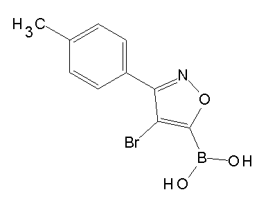 Chemical structure of (4-bromo-3-p-tolyl-isoxazol-5-yl)-boronic acid