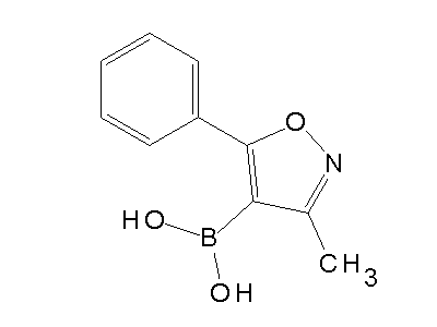 Chemical structure of (3-methyl-5-phenyl-isoxazol-4-yl)-boronic acid