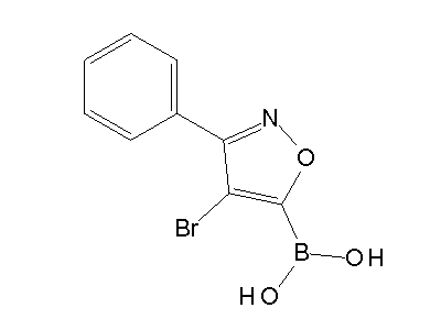 Chemical structure of (4-bromo-3-phenyl-isoxazol-5-yl)-boranediol