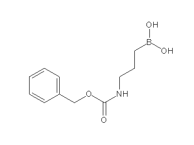 Chemical structure of (3-dihydroxyboranyl-propyl)-carbamic acid benzyl ester