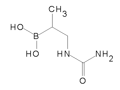 Chemical structure of (2-dihydroxyboranyl-propyl)-urea