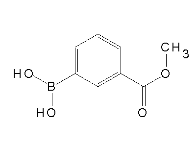 Chemical structure of 3-carbomethoxy phenylboronic acid