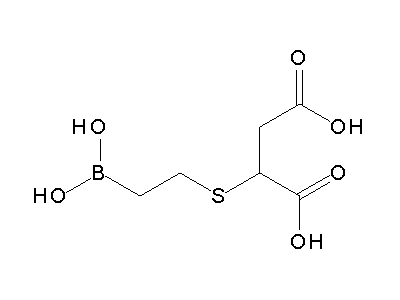 Chemical structure of 2-(2-boronoethylsulfanyl)butanedioic acid
