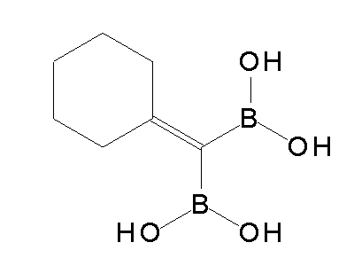 Chemical structure of cyclohexylidenemethylenediboronic acid