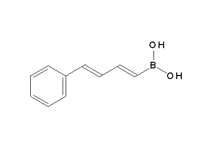 Chemical structure of [(1E,3E)-4-phenylbuta-1,3-dienyl]boronic acid
