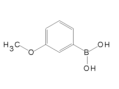 Chemical structure of 3-methoxyphenylboric acid