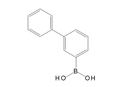 Chemical structure of 3-biphenylboric acid