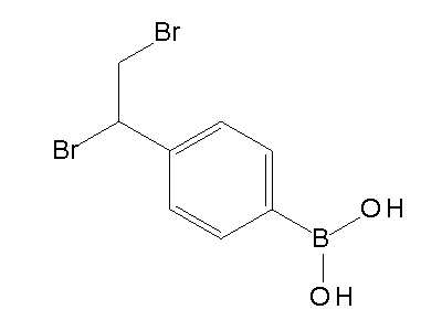 Chemical structure of [4-(1,2-dibromoethyl)phenyl]boronic acid