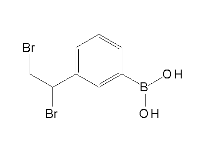 Chemical structure of [3-(1,2-dibromoethyl)phenyl]boronic acid
