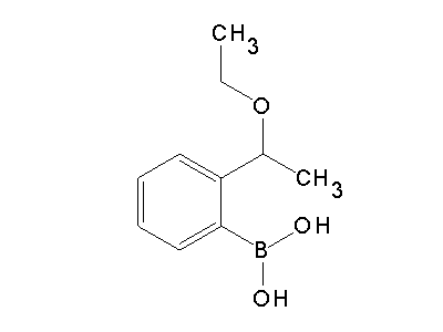 Chemical structure of [2-(1-ethoxyethyl)phenyl]boronic acid