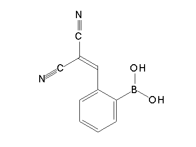 Chemical structure of (2-Borono-benzal)-malonitril