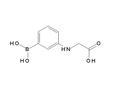 Chemical structure of 2-(3-boronoanilino)acetic acid